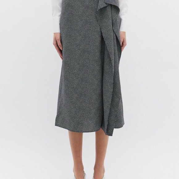 NWT Equipment Climmie Ruffle Midi Skirt with Slit size M - Picture 2 of 12